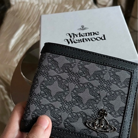 Vivienne Westwood Orborama老花對折六卡短夾