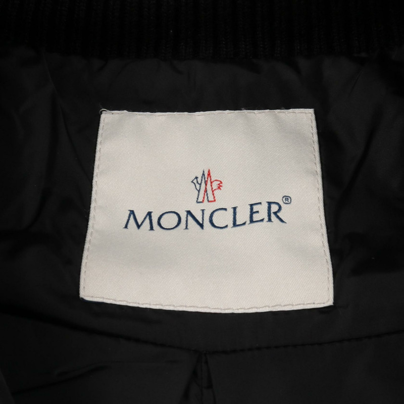 MONCLER BLOIS 羽絨外套 羊毛尼龍混紡 海軍藍 黑色 二手 女款 00碼-2