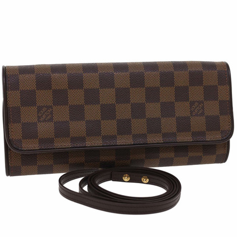 路易威登 Damier Ebene Pochette 雙 GM 單肩包 N51851 LV 正品 24679V