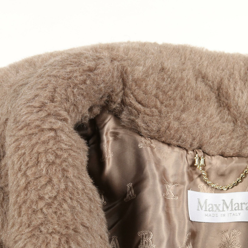 MAX MARA 泰迪熊披肩 其他外套 羊毛 絲綢 羊駝毛 灰色 二手 女款-5