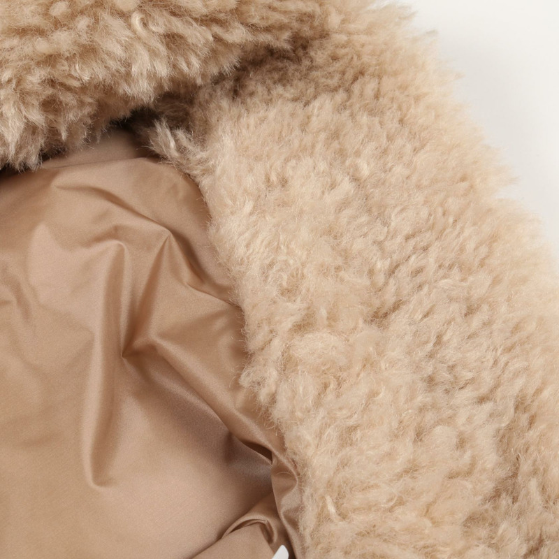 MONCLER JOUI 仿皮草泰迪絨背心 聚酯纖維 米色 二手 女款-4