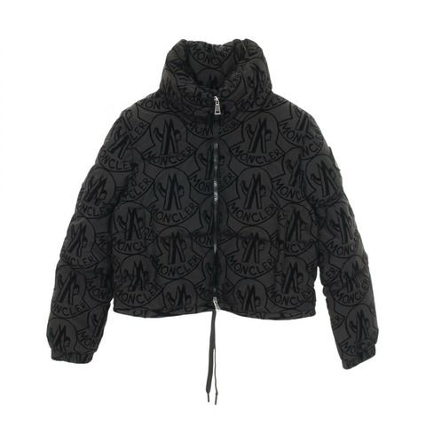 MONCLER MERLE 黑色聚酯羽絨服，二手女款
