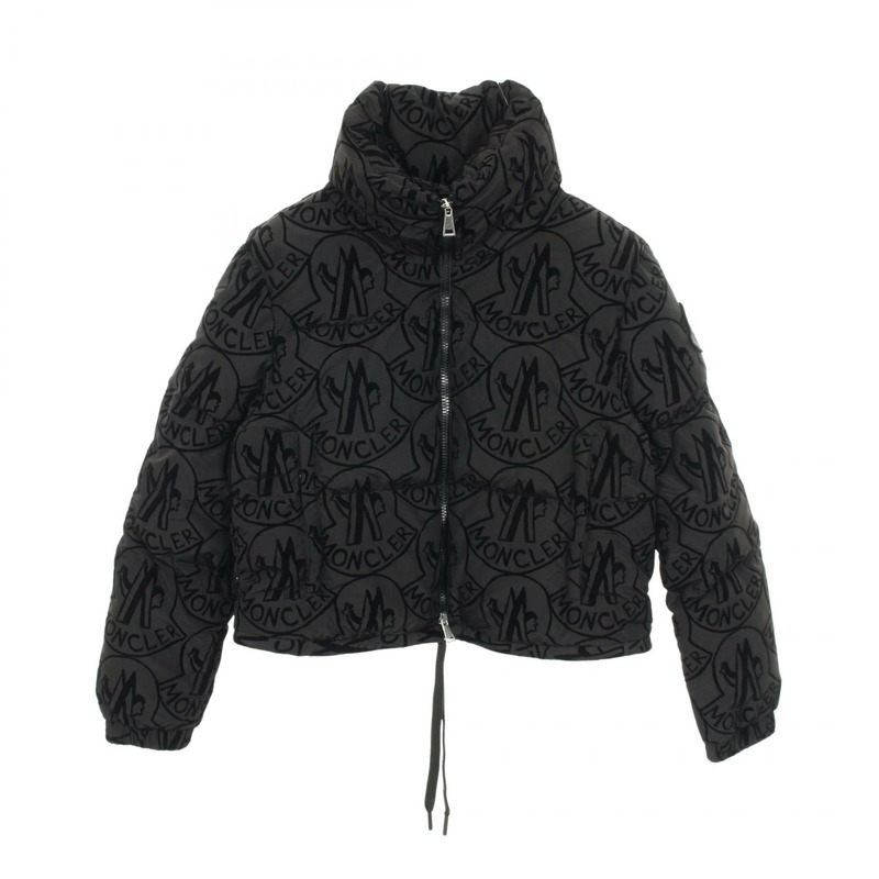 MONCLER MERLE 黑色聚酯羽絨服,二手女款-0