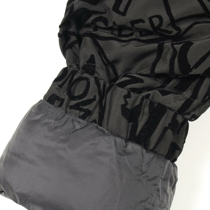 MONCLER MERLE 黑色聚酯羽絨服,二手女款-8