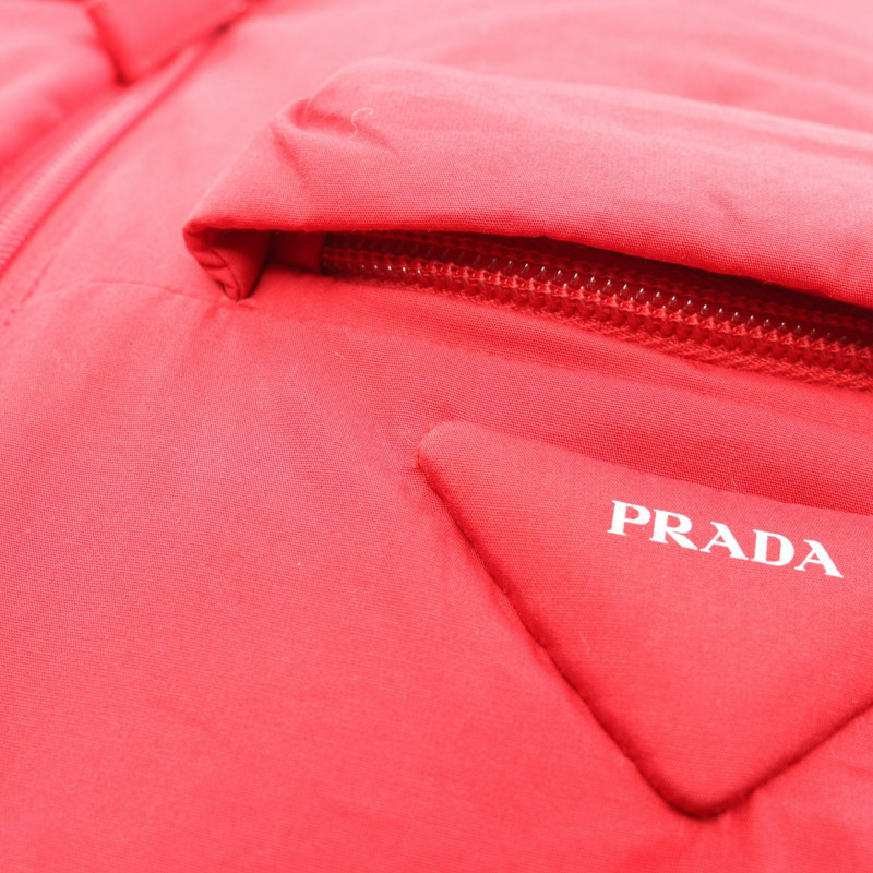 PRADA 紅色棉質羽絨服，二手女款-10