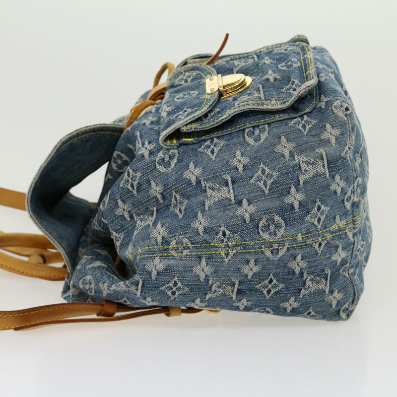 【日本直送】路易威登 Monogram Denim Sac A Dos GM 雙肩包 藍色 M95056 LV Auth 30454V-3