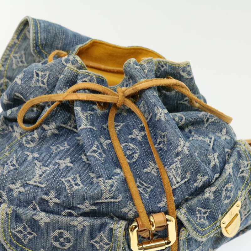 【日本直送】路易威登 Monogram Denim Sac A Dos GM 雙肩包 藍色 M95056 LV Auth 30454V-7
