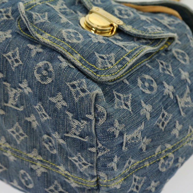 【日本直送】路易威登 Monogram Denim Sac A Dos GM 雙肩包 藍色 M95056 LV Auth 30454V-14