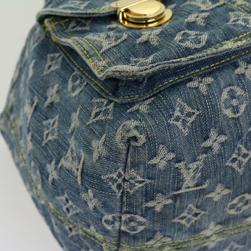 【日本直送】路易威登 Monogram Denim Sac A Dos GM 雙肩包 藍色 M95056 LV Auth 30454V-15