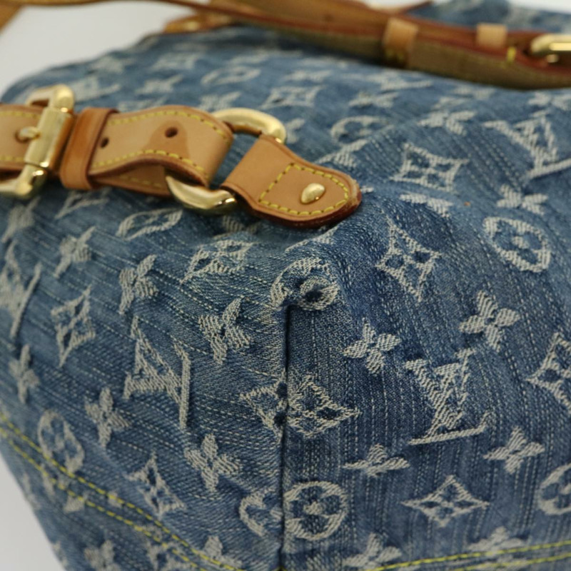 【日本直送】路易威登 Monogram Denim Sac A Dos GM 雙肩包 藍色 M95056 LV Auth 30454V-17