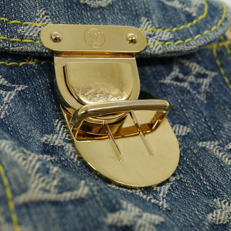 【日本直送】路易威登 Monogram Denim Sac A Dos GM 雙肩包 藍色 M95056 LV Auth 30454V-18