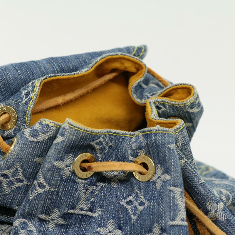 【日本直送】路易威登 Monogram Denim Sac A Dos GM 雙肩包 藍色 M95056 LV Auth 30454V-22