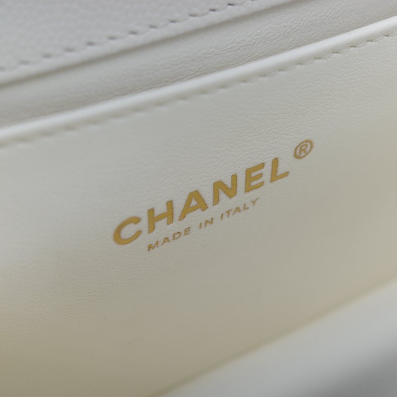 Chanel 香奈兒 Leboy 中型 粒面牛皮 白雪公主 鏈條包 斜挎包 單肩包 兩用包-10