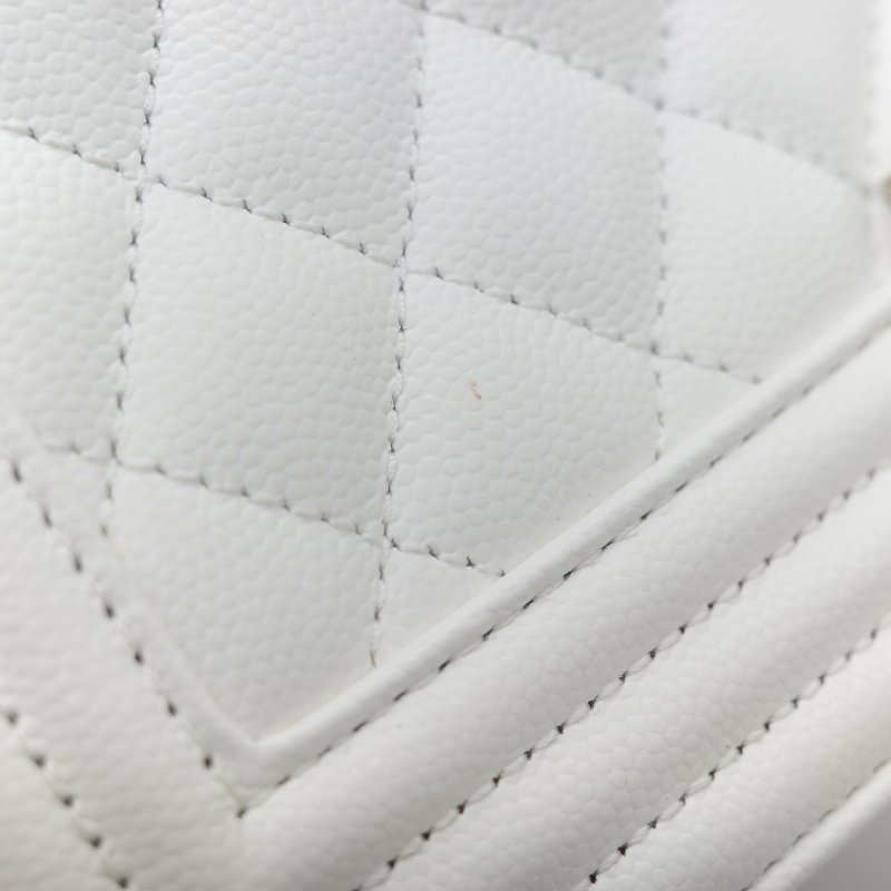 Chanel 香奈兒 Leboy 中型 粒面牛皮 白雪公主 鏈條包 斜挎包 單肩包 兩用包-19