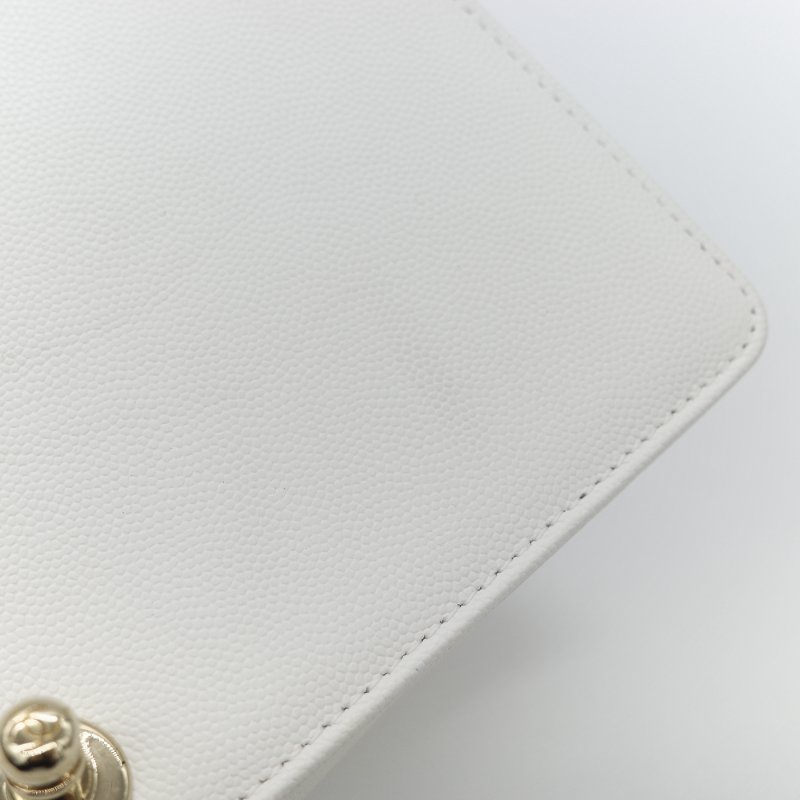 Chanel 香奈兒 Leboy 中型 粒面牛皮 白雪公主 鏈條包 斜挎包 單肩包 兩用包-28