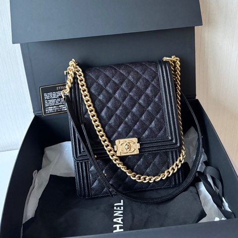 Chanel leboy系列 豎款 荔枝牛皮