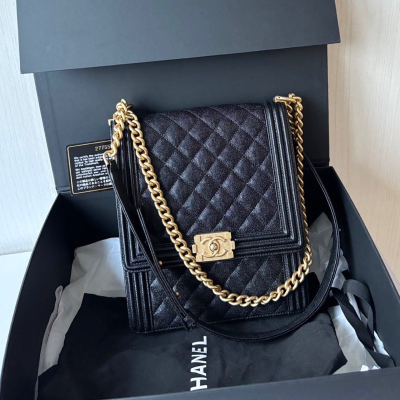 Chanel leboy系列 豎款 荔枝牛皮-0