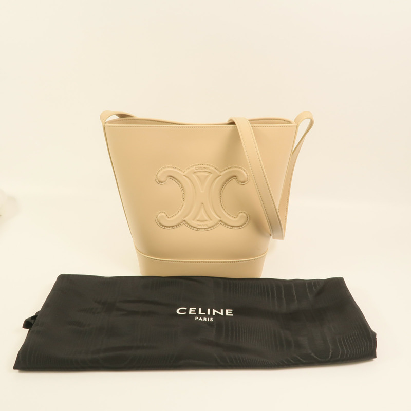 CELINE 牛皮皮革Cuir Triomphe金扣肩背袋-9