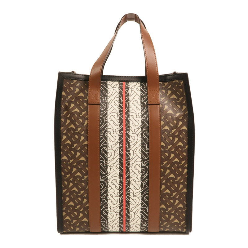 BURBERRY 塗層帆布2 Way Shoulder金扣手挽肩背兩用袋-1