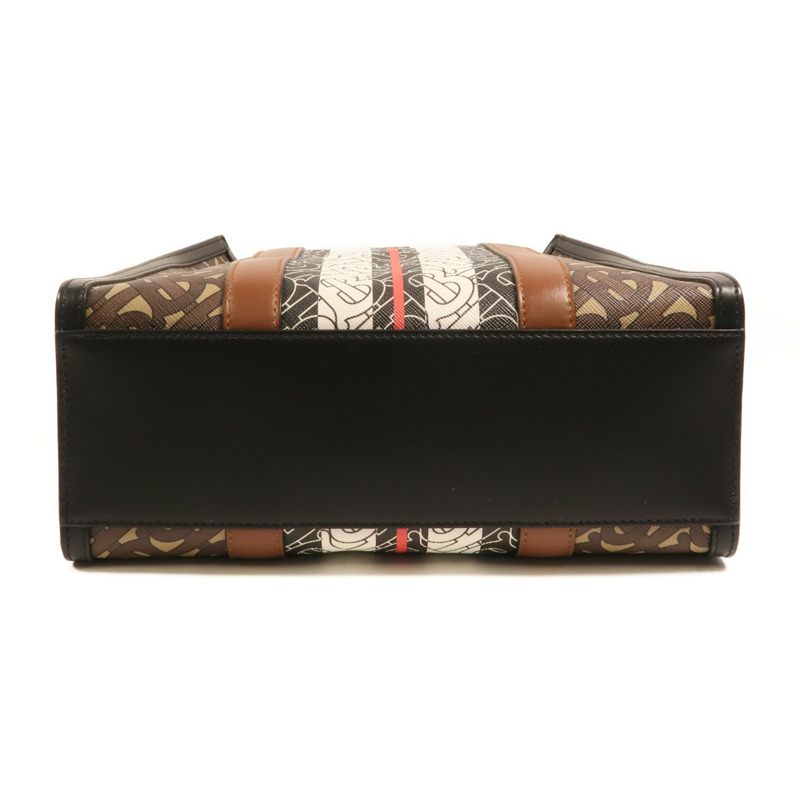 BURBERRY 塗層帆布2 Way Shoulder金扣手挽肩背兩用袋-3