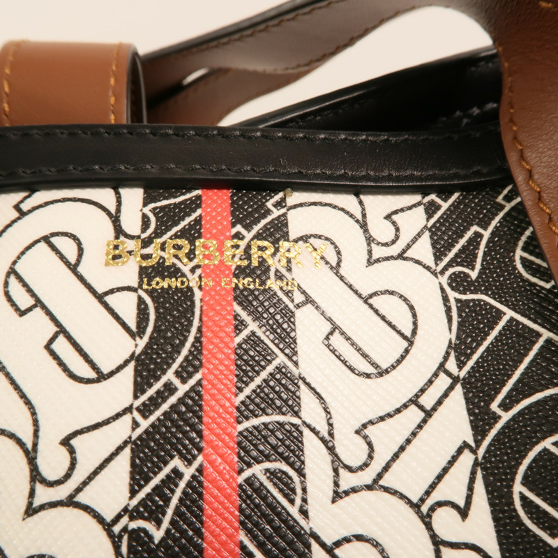 BURBERRY 塗層帆布2 Way Shoulder金扣手挽肩背兩用袋-6