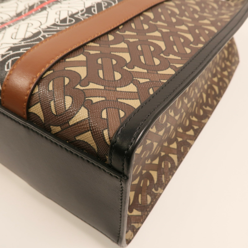 BURBERRY 塗層帆布2 Way Shoulder金扣手挽肩背兩用袋-11