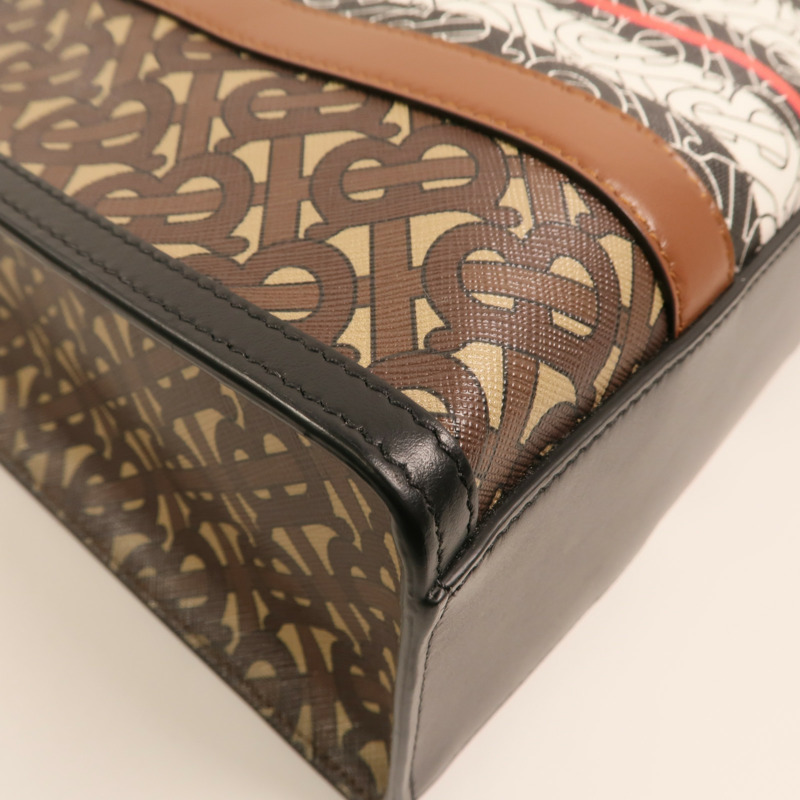 BURBERRY 塗層帆布2 Way Shoulder金扣手挽肩背兩用袋-12