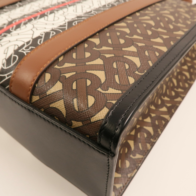 BURBERRY 塗層帆布2 Way Shoulder金扣手挽肩背兩用袋-13