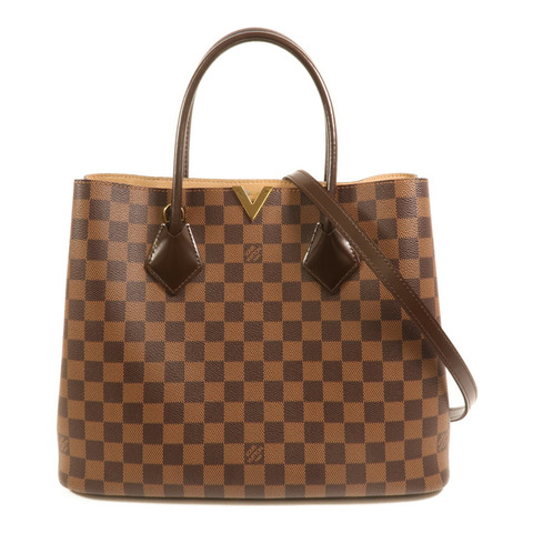 LOUIS VUITTON Damier Kensington金扣手挽肩背兩用袋