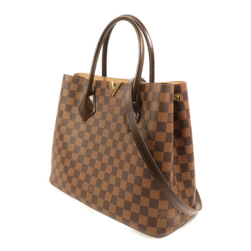 LOUIS VUITTON Damier Kensington金扣手挽肩背兩用袋-2
