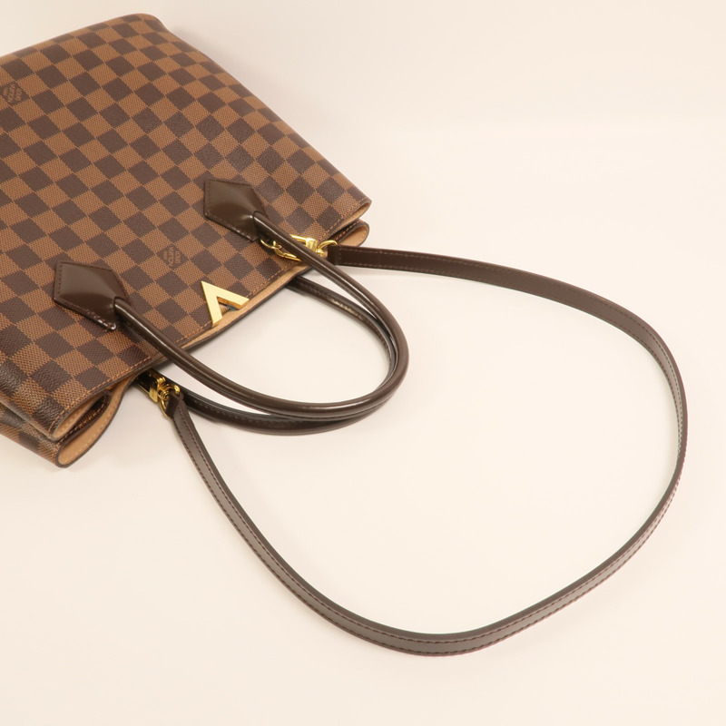 LOUIS VUITTON Damier Kensington金扣手挽肩背兩用袋-7