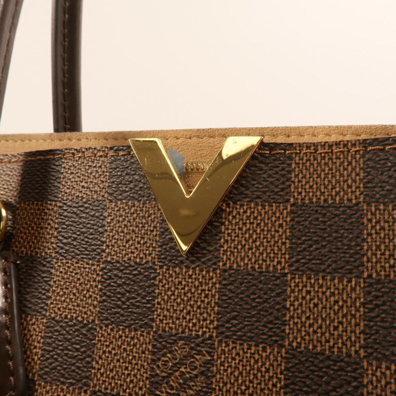LOUIS VUITTON Damier Kensington金扣手挽肩背兩用袋-8