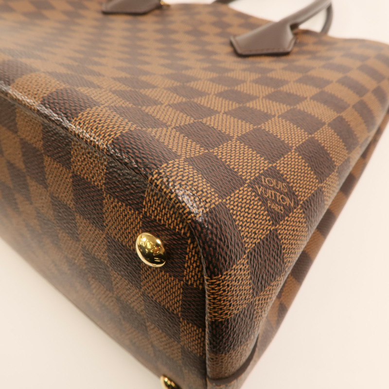 LOUIS VUITTON Damier Kensington金扣手挽肩背兩用袋-14