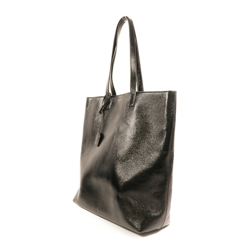 SAINT LAURENT 皮革Bold Tote銀扣肩背袋-2