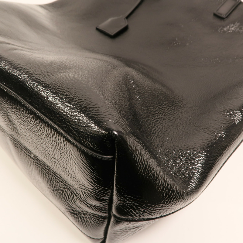 SAINT LAURENT 皮革Bold Tote銀扣肩背袋-12