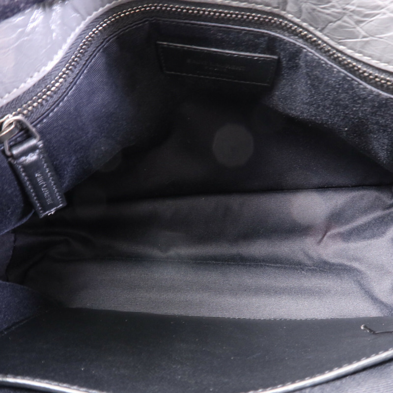 YVES SAINT LAURENT 牛皮皮革Niki銀扣鏈帶肩背袋-4