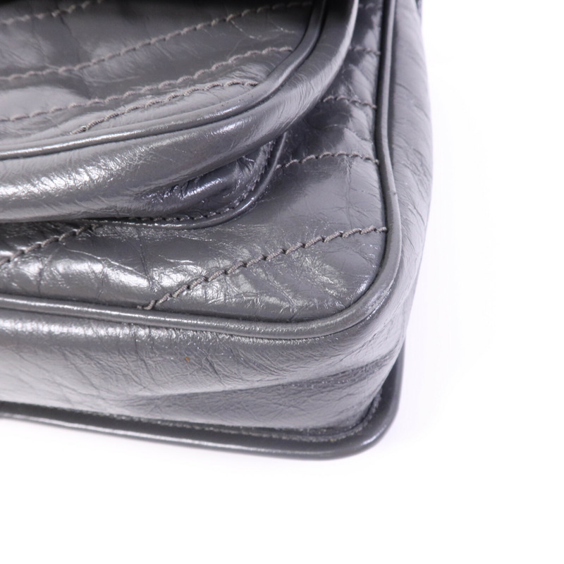 YVES SAINT LAURENT 牛皮皮革Niki銀扣鏈帶肩背袋-10