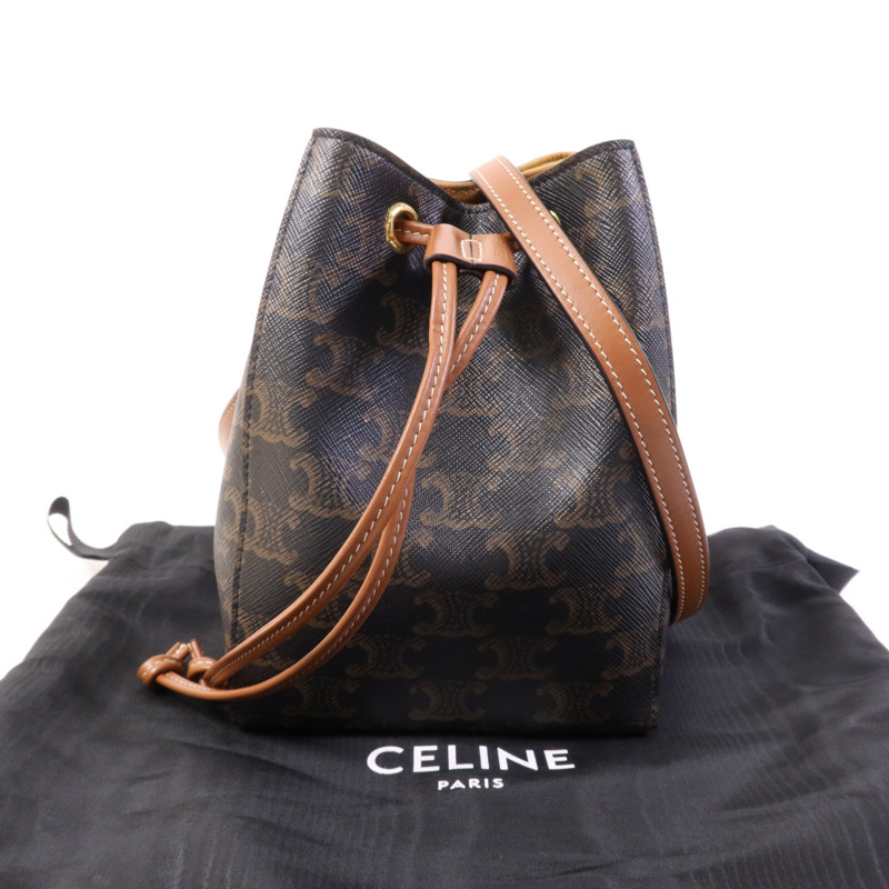 CELINE 塗層帆布Micro Sailor金扣肩背袋-8