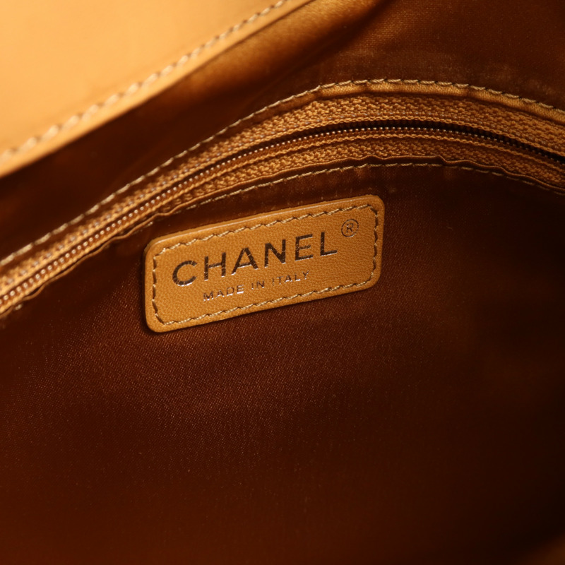 CHANEL 帆布Handbag銀扣肩背袋-5