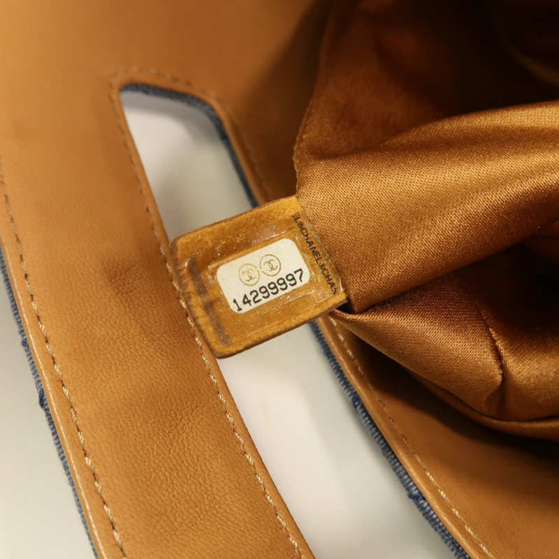 CHANEL 帆布Handbag銀扣肩背袋-6