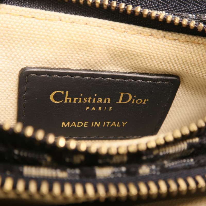 Dior 帆布Saddle Clutch金扣肩背袋-5