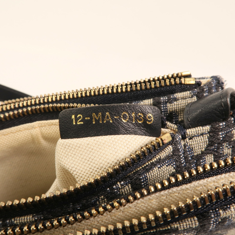 Dior 帆布Saddle Clutch金扣肩背袋-6