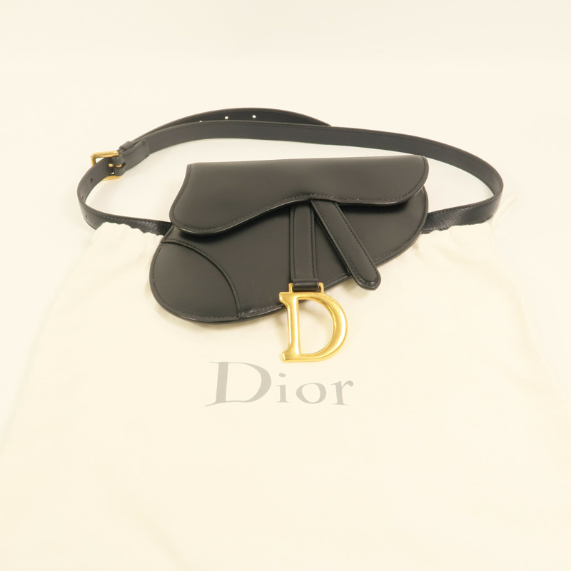 Dior 牛皮皮革Saddle Clutch金扣手拿包-9