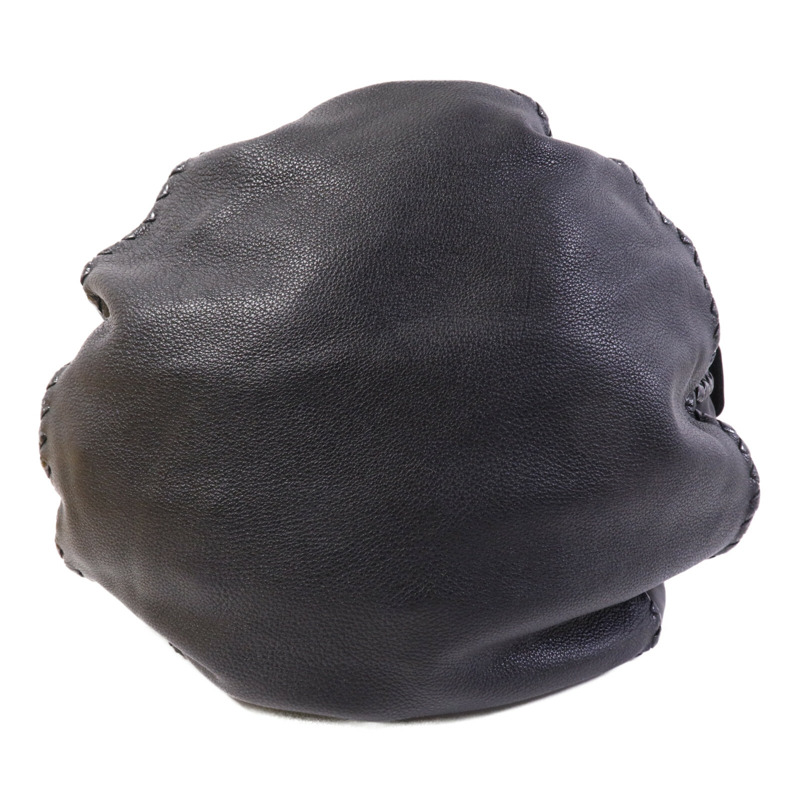 BOTTEGA VENETA 牛皮皮革Cushion Bag銀扣手挽袋-3