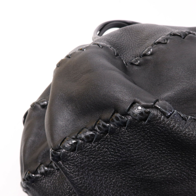 BOTTEGA VENETA 牛皮皮革Cushion Bag銀扣手挽袋-10