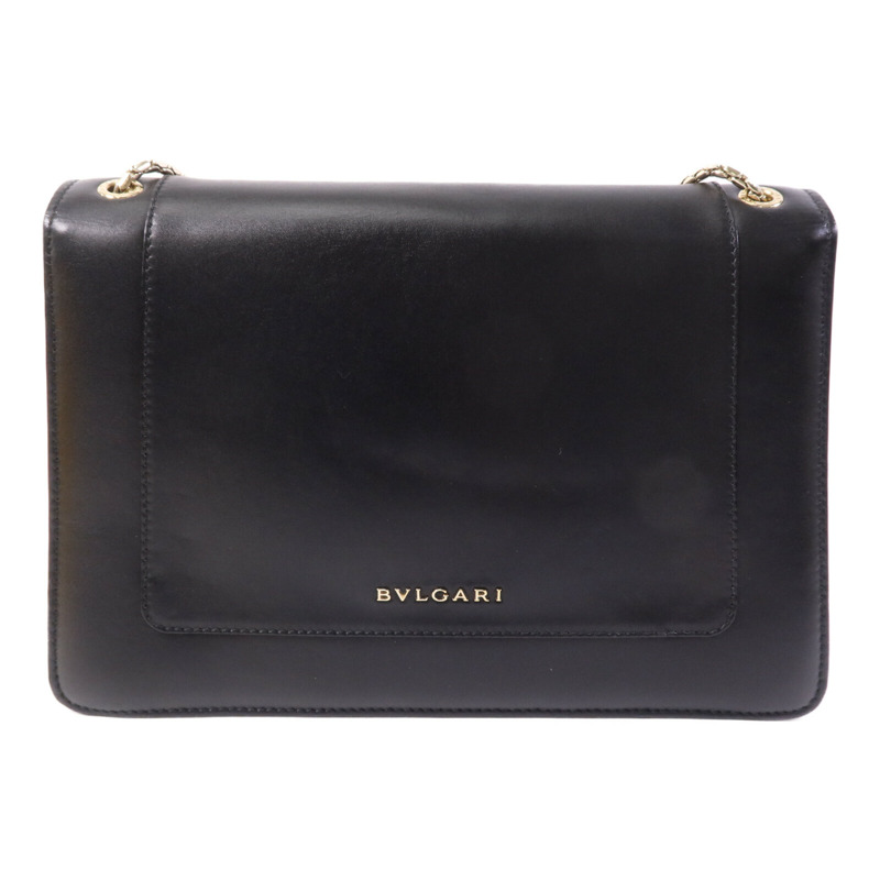 BVLGARI 牛皮皮革Serpenti Forever金扣鏈帶肩背袋-1