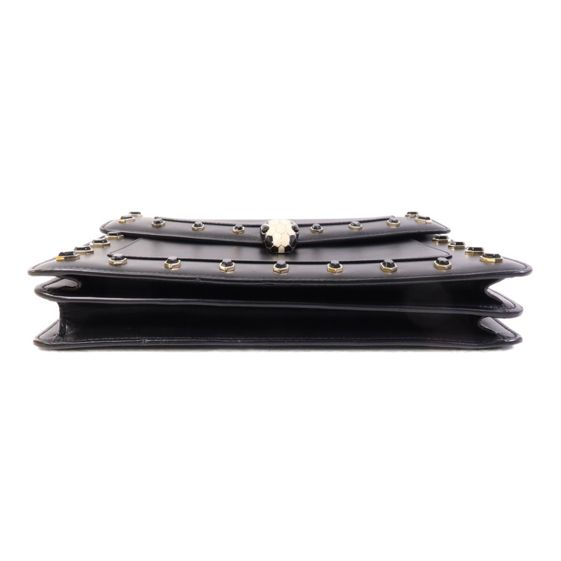 BVLGARI 牛皮皮革Serpenti Forever金扣鏈帶肩背袋-3
