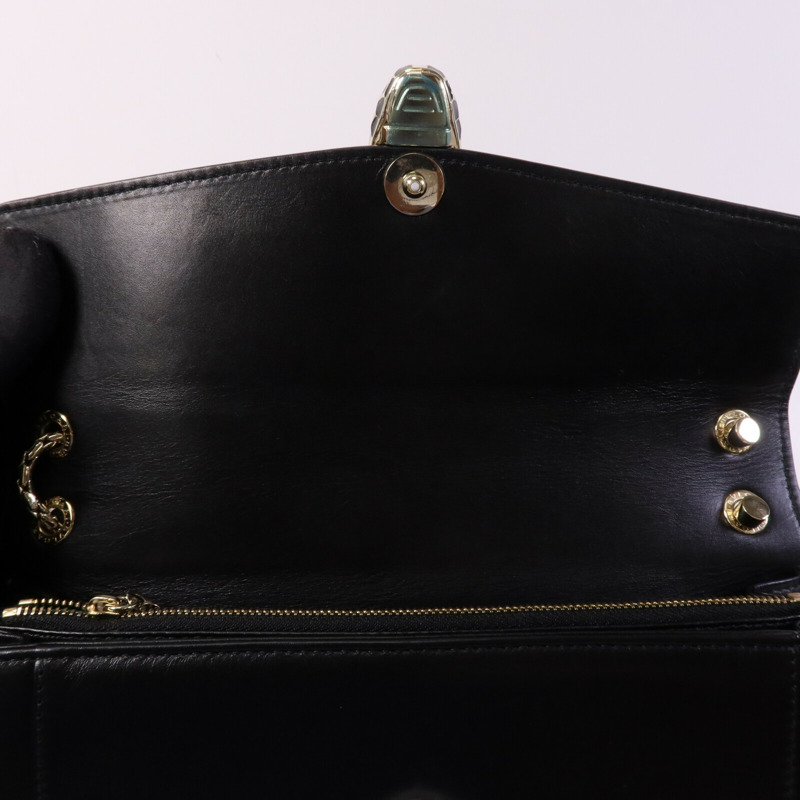 BVLGARI 牛皮皮革Serpenti Forever金扣鏈帶肩背袋-15