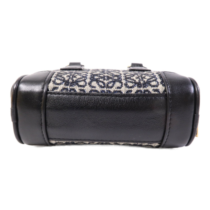 LOEWE 帆布Amazona Nano金扣鏈帶手挽肩背袋兩用袋-3