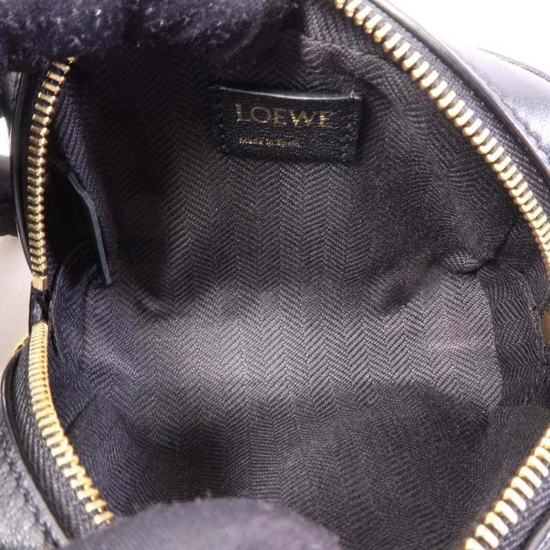 LOEWE 帆布Amazona Nano金扣鏈帶手挽肩背袋兩用袋-4